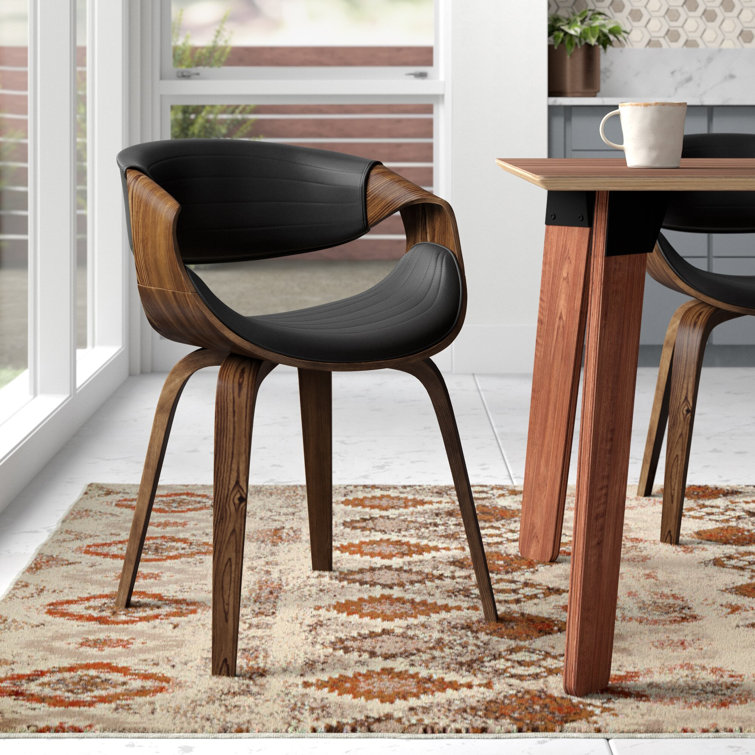 Wade Logan® Hassell Upholstered Arm Chair in Black & Reviews Wayfair